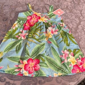 NWT ALOHA Collection Floral Kids Dress - Pink, Yellow, Green Sz: 2T